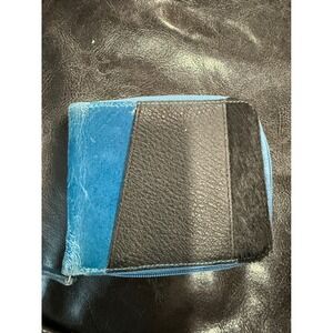 Cleo Pate Paris Genuine Leather Colorblock Zip Around Wallet